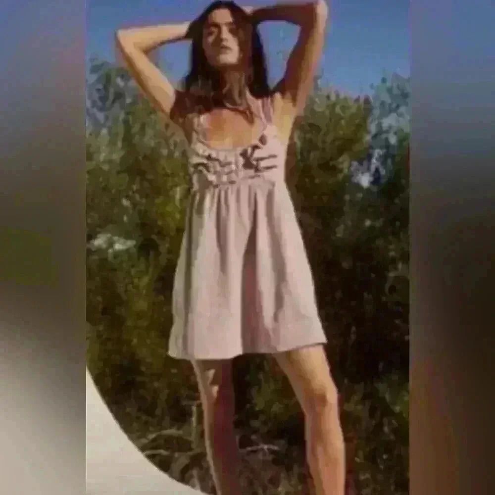 Free People - Valley Mini Dress - Pink - small